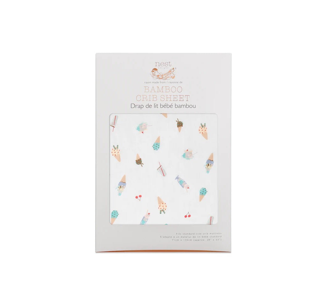 Nest Designs Bamboo Crib Sheet Ice Cream Summer