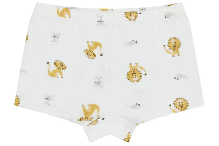 Nest Design Bamboo Boys Boxer Briefs Underwear (2 Pack) Lion & Goose