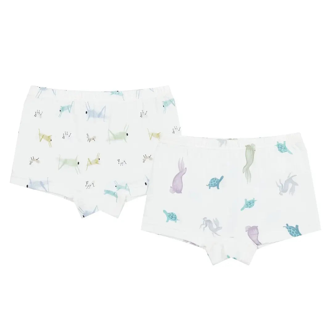 Nest Design Bamboo Girls Boy Short Underwear (2 Pack) Hare & Ant