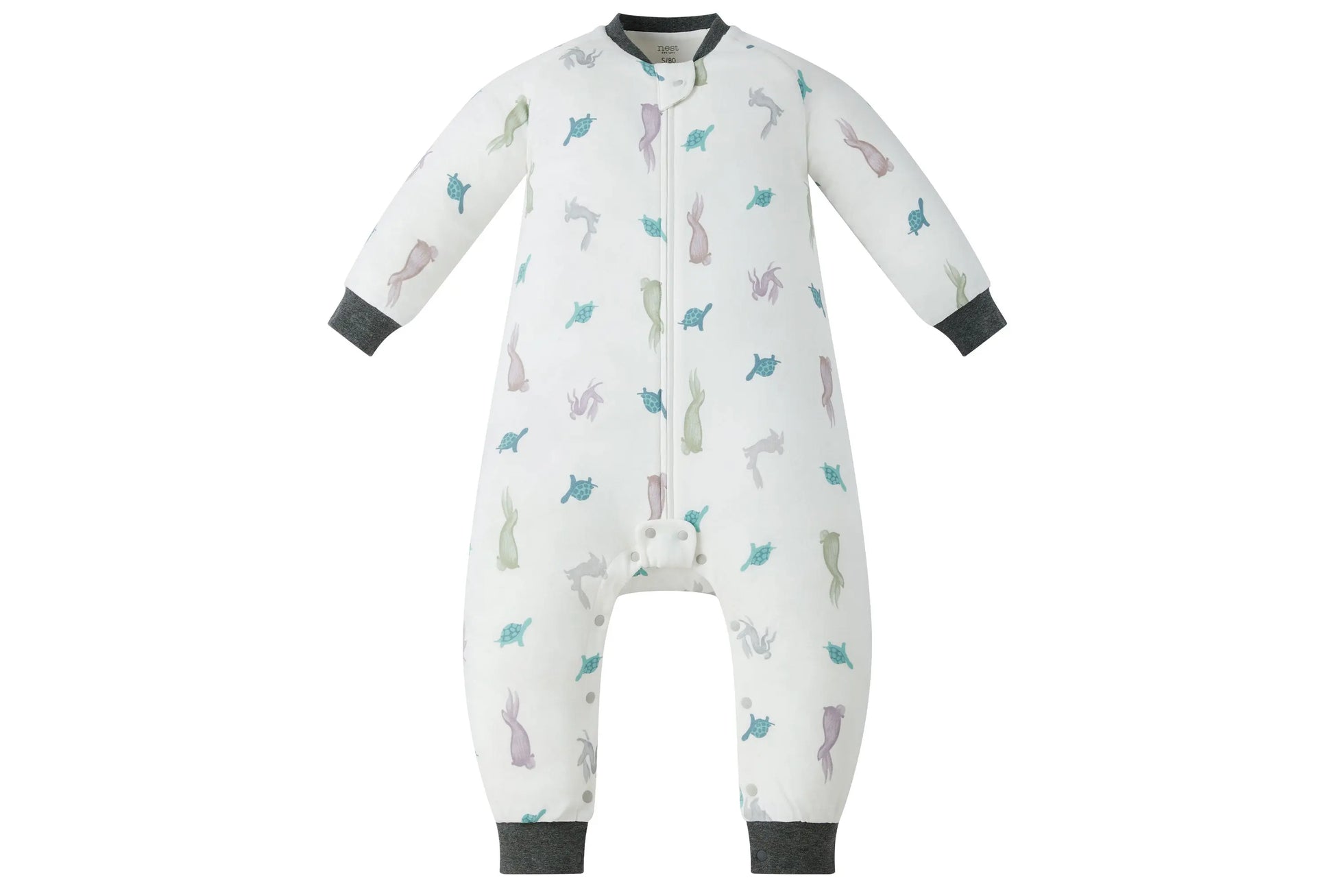 Nest Designs Avocado Bamboo Long Sleeve Footed Sleep Bag 1.0 Tog The Tortoise & The Hare