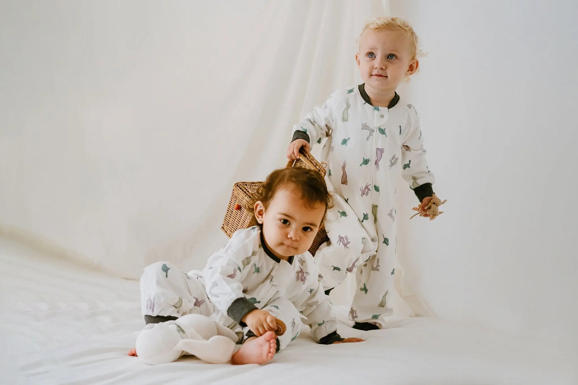 Nest Designs Avocado Bamboo Long Sleeve Footed Sleep Bag 1.0 Tog The Tortoise & The Hare