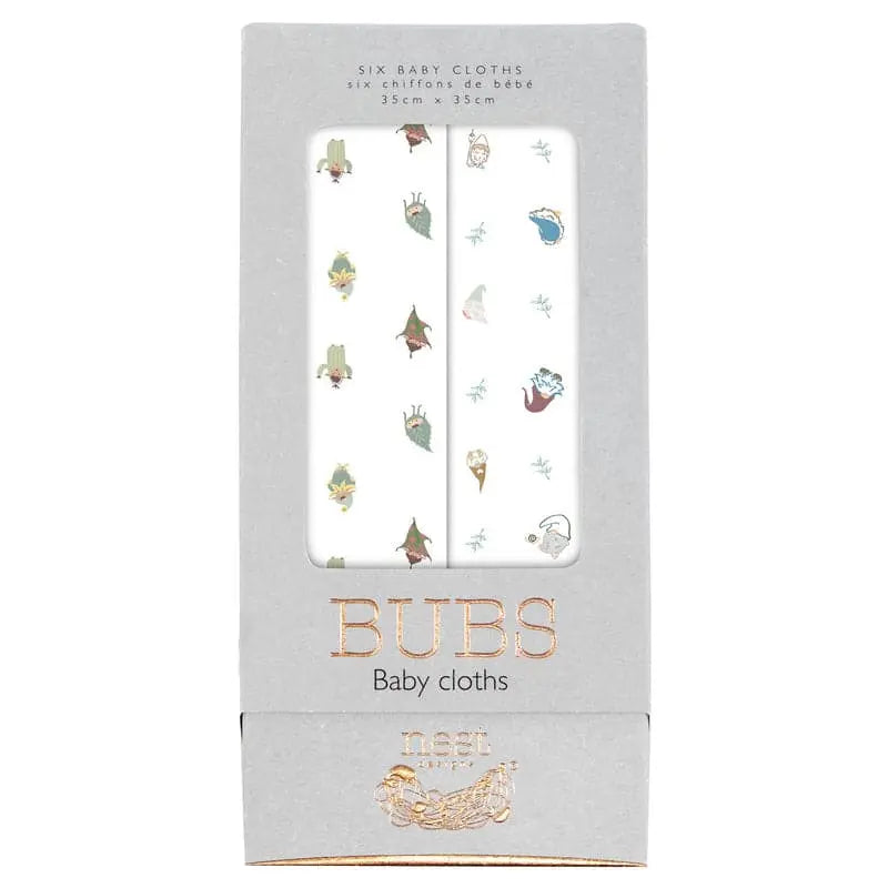 Nest Designs Bamboo Bubs Baby Washcloth Set (6 Pack)