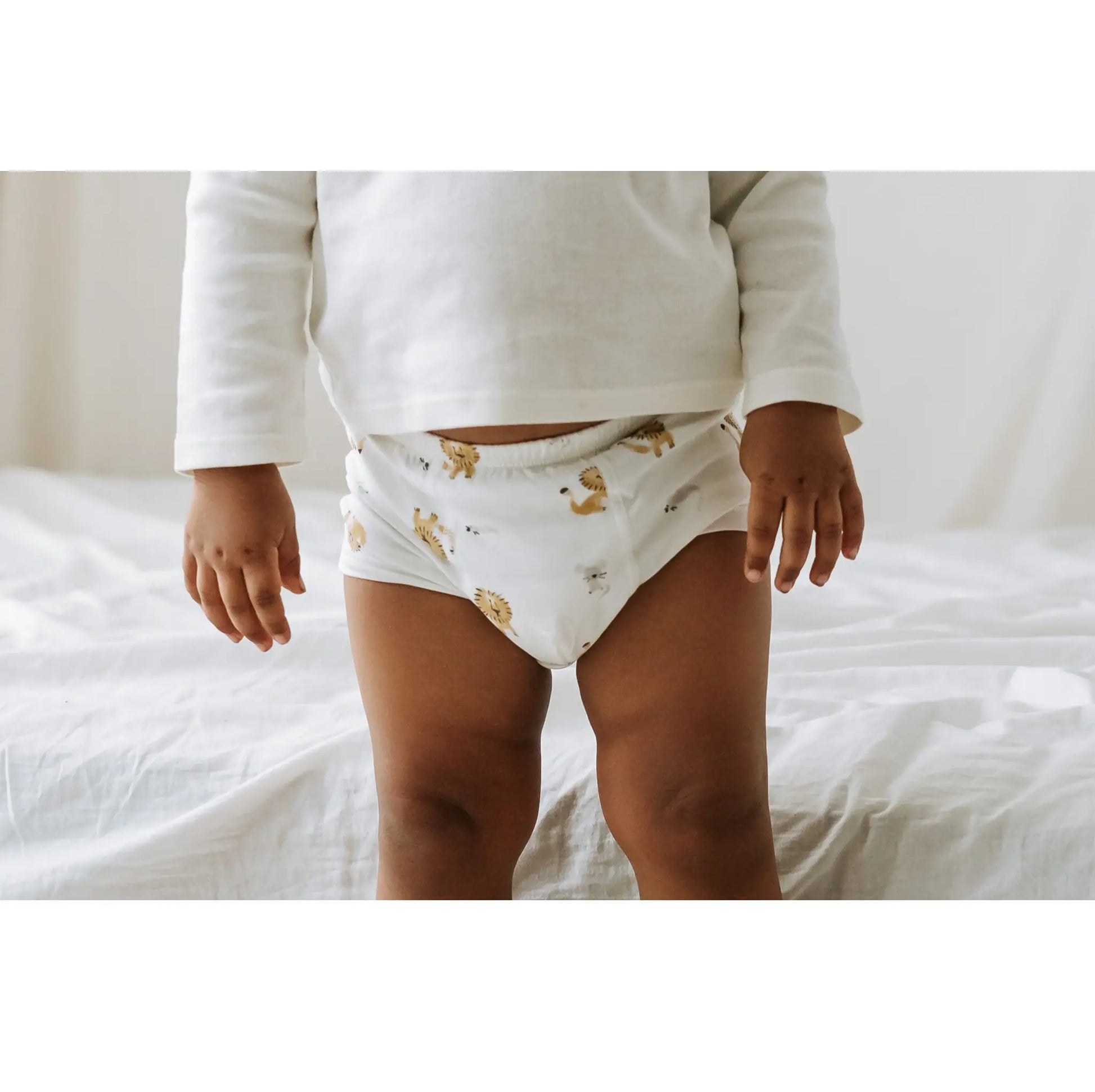 Nest Designs Bamboo Girls Boy Short Underwear (2 Pack) Lion & Goose