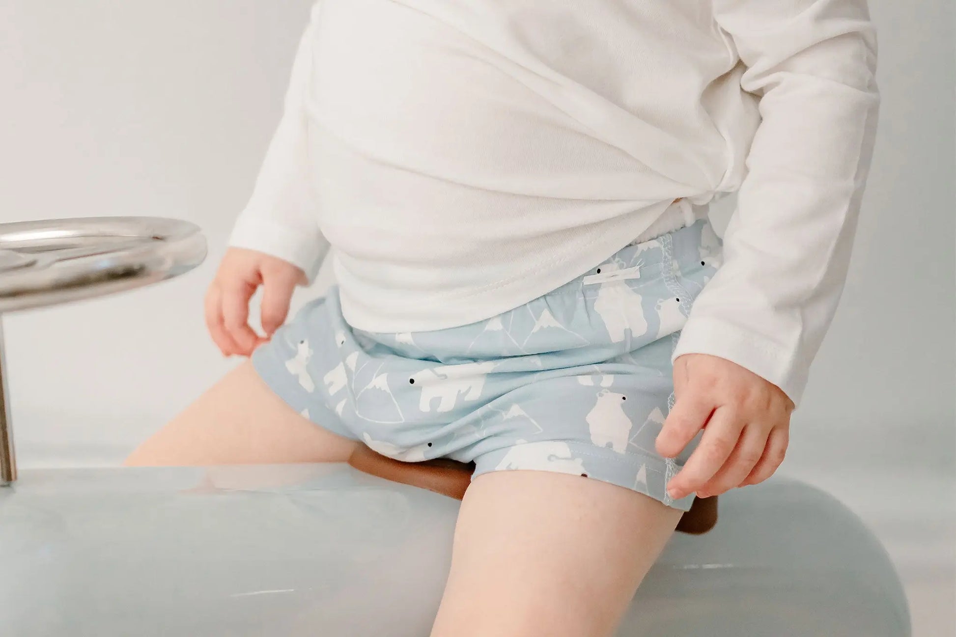Nest Designs Bamboo Girls Boy Short Underwear (2 Pack) Polar Bear
