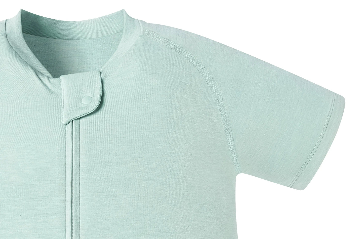 NEST DESIGNS BAMBOO JERSEY SHORT SLEEVE FOOTED SLEEP BAG 0.5 TOG - PANTONE HARBOR GREY - baby enRoute