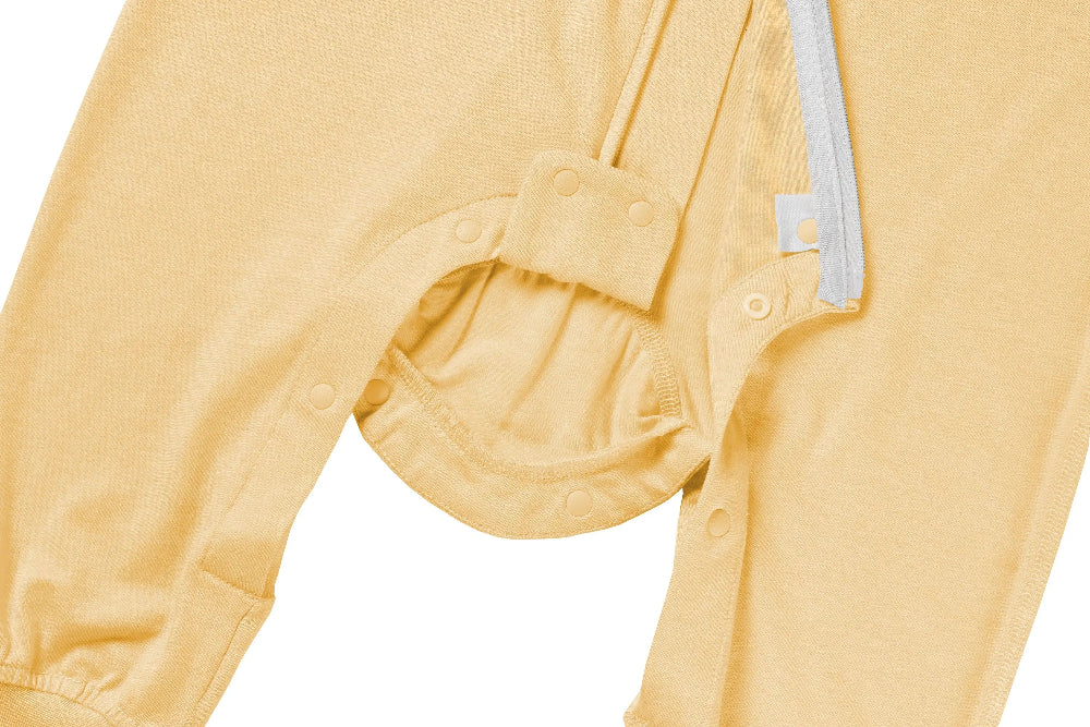 Nest Designs Bamboo Jersey Short Sleeve Footed Sleep Bag 0.5 Tog Pantone Sunset Gold