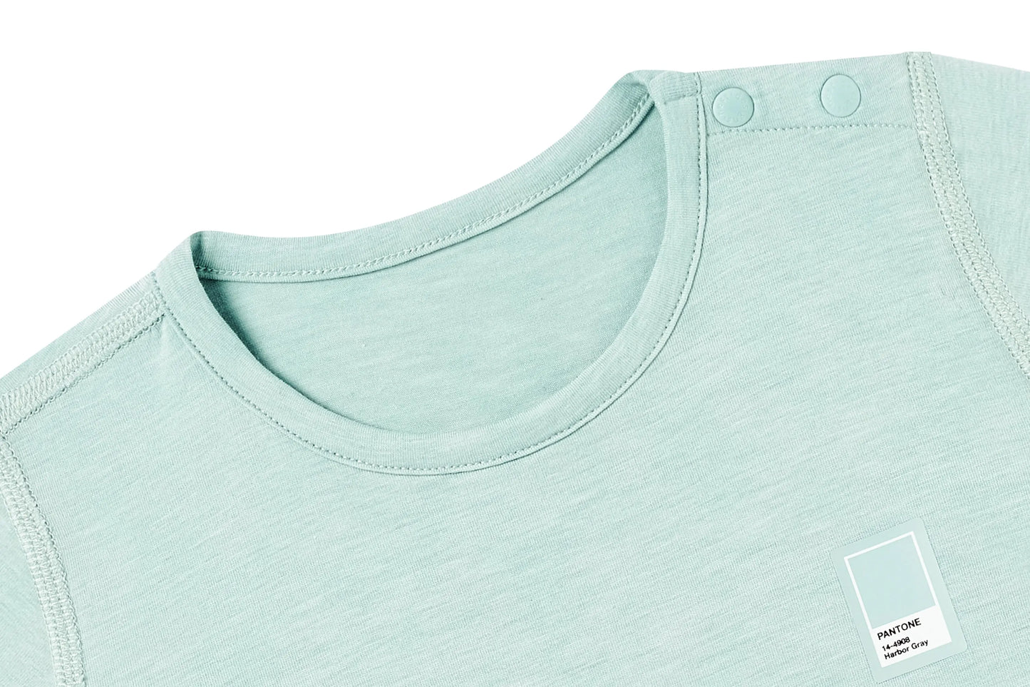 NEST DESIGNS BAMBOO JERSEY SHORT SLEEVE T-SHIRT - PANTONE HARBOR GREY - baby enRoute