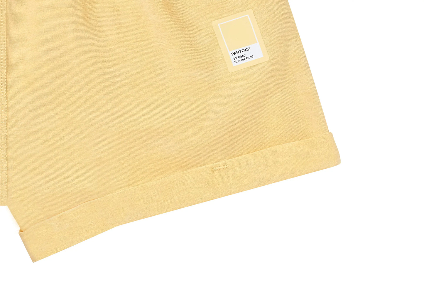 NEST DESIGNS BAMBOO JERSEY SHORTS - PANTONE SUNSET GOLD - baby enRoute