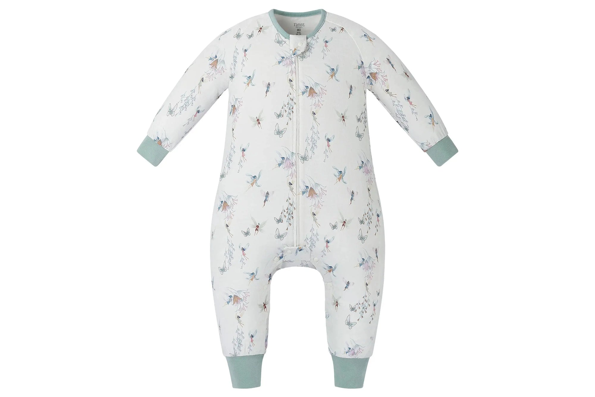 Nest Designs Bamboo Pima Long Sleeve Footed Sleep Bag 0.6 Tog Fairy Tale