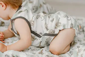 Nest Designs Bamboo Pima Sleeveless Button Down Onesie Jungle Stripes