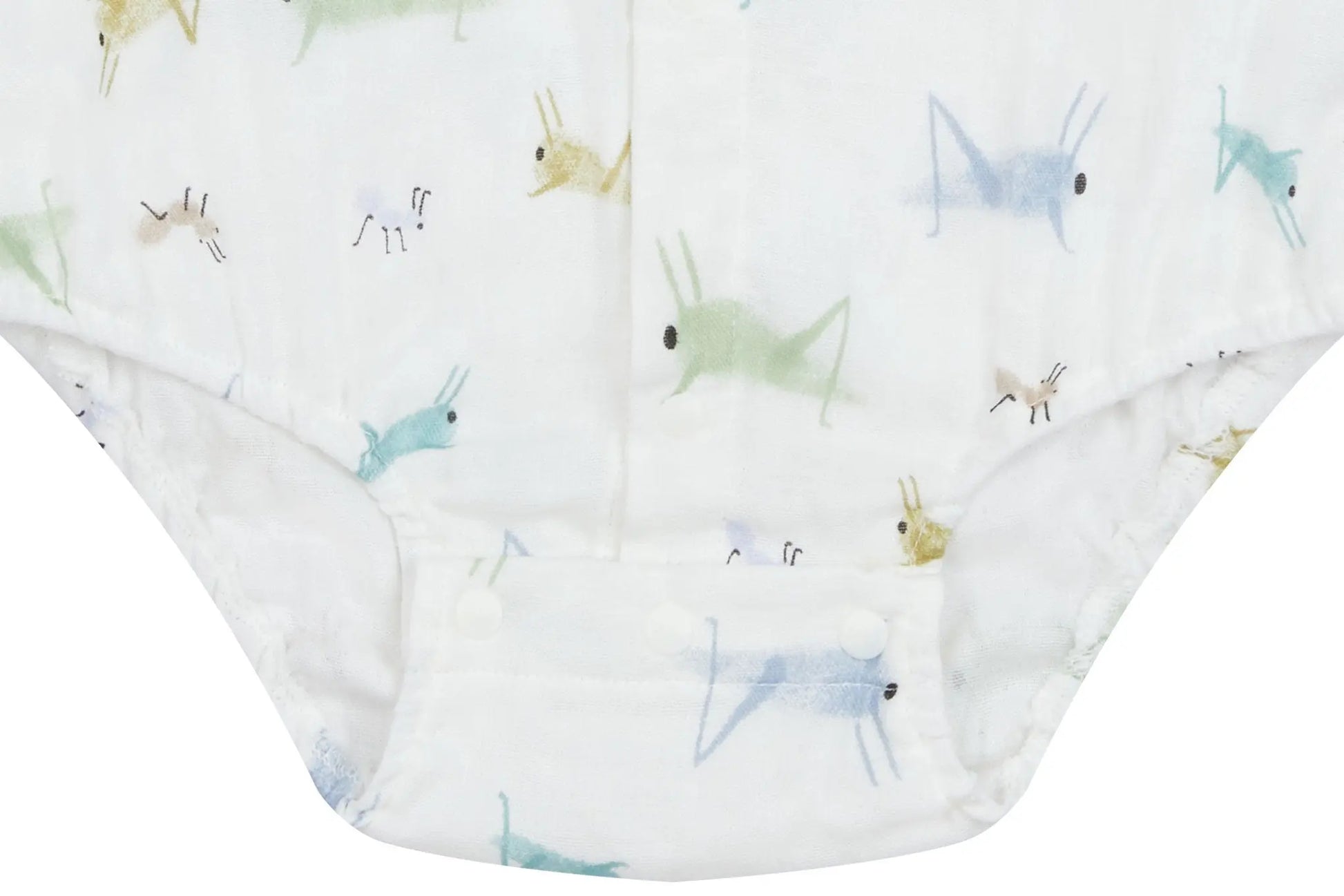 Nest Designs Bamboo Pima Sleeveless Button Down Onesie The Ant & The Grasshopper