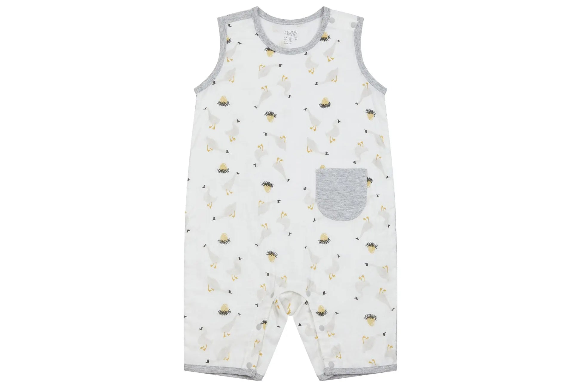 Nest Designs Bamboo Pima Sleeveless Romper The Goose & The Golden Egg
