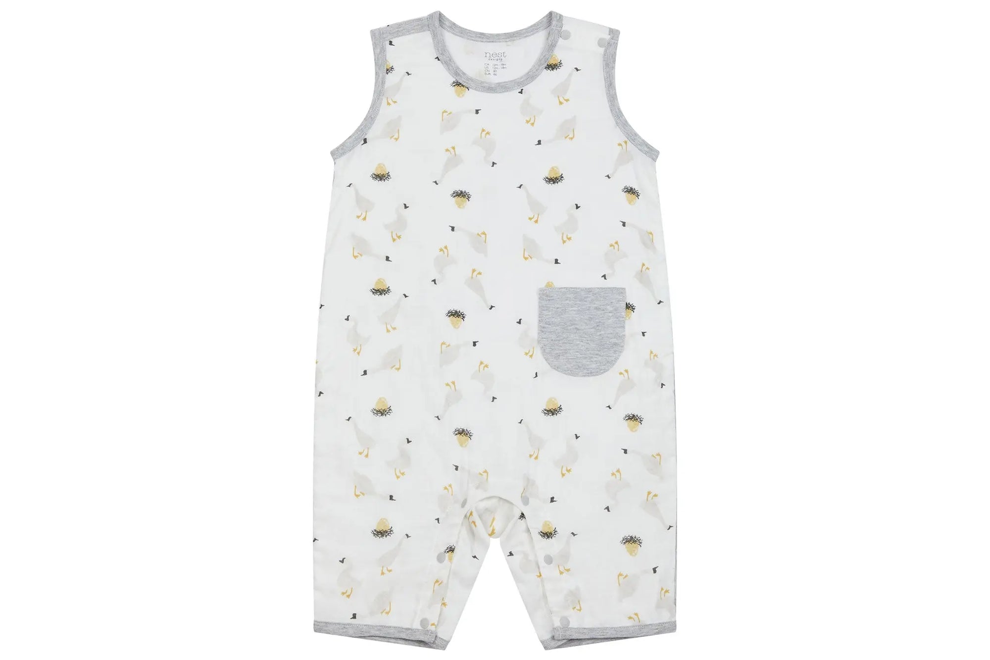 Nest Designs Bamboo Pima Sleeveless Romper The Goose & The Golden Egg