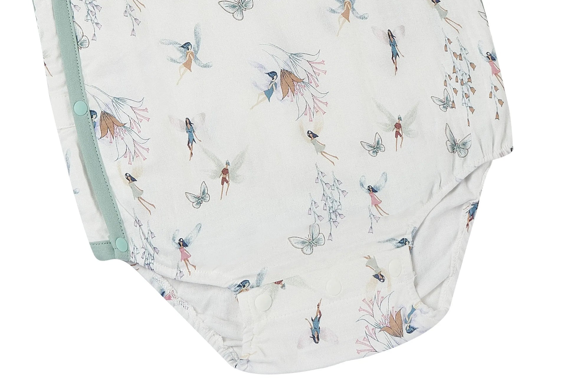 Nest Designs Bamboo Short Sleeve Kimono Onesie Fairy Tale