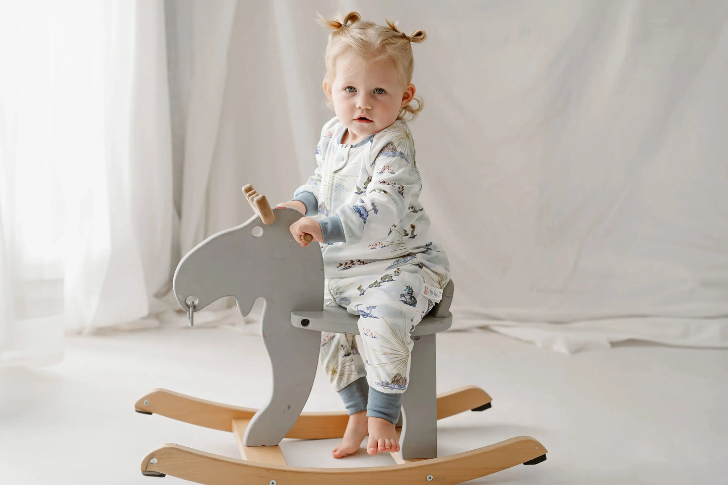 NEST DESIGNS ORGANIC COTTON LONG SLEEVE FOOTED SLEEP BAG 1.0 TOG  - OCEAN WONDERS - baby enRoute