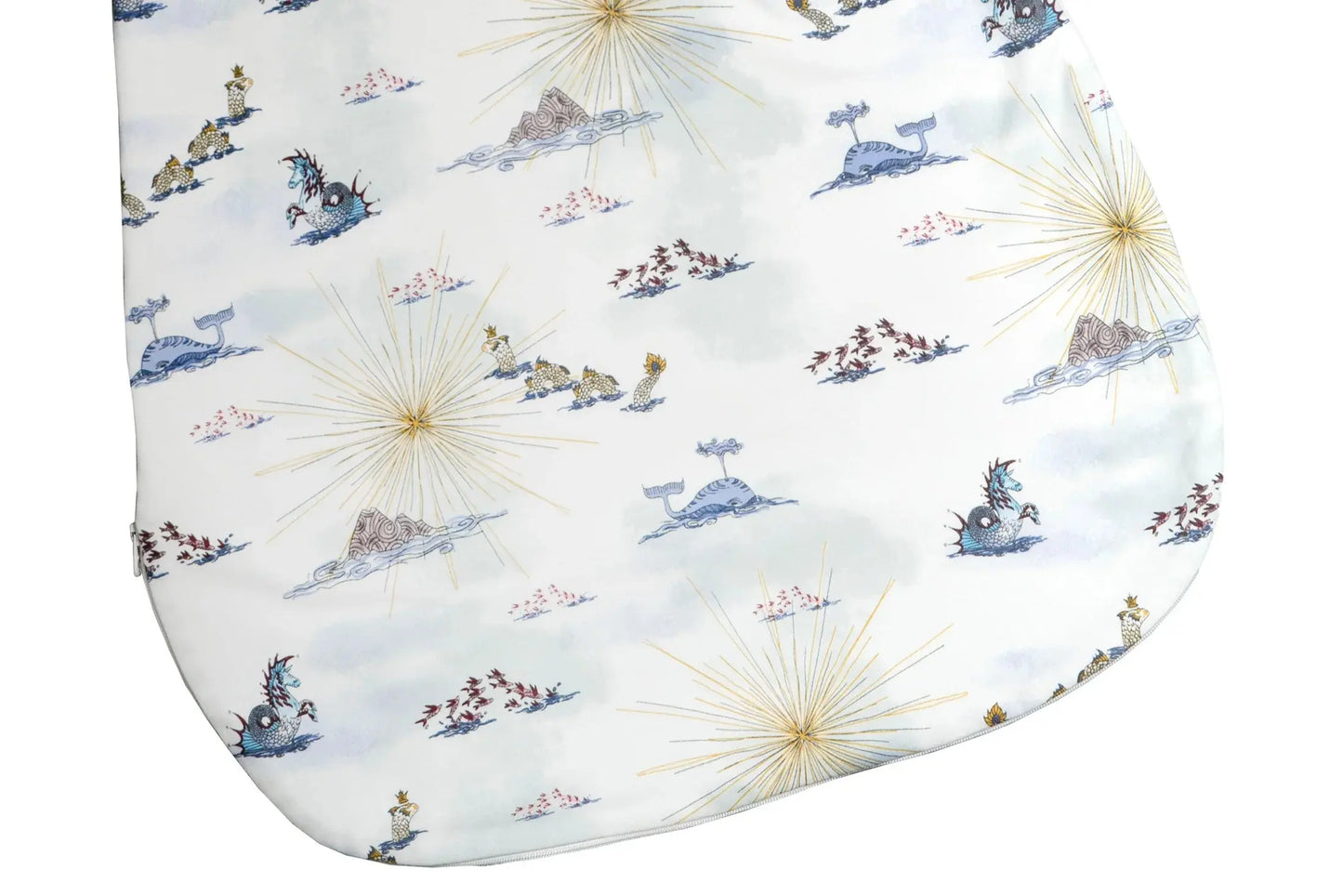 NEST DESIGNS ORGANIC COTTON REMOVABLE LONG SLEEVE SLEEP BAG 1.0 TOG  - OCEAN WONDERS - baby enRoute