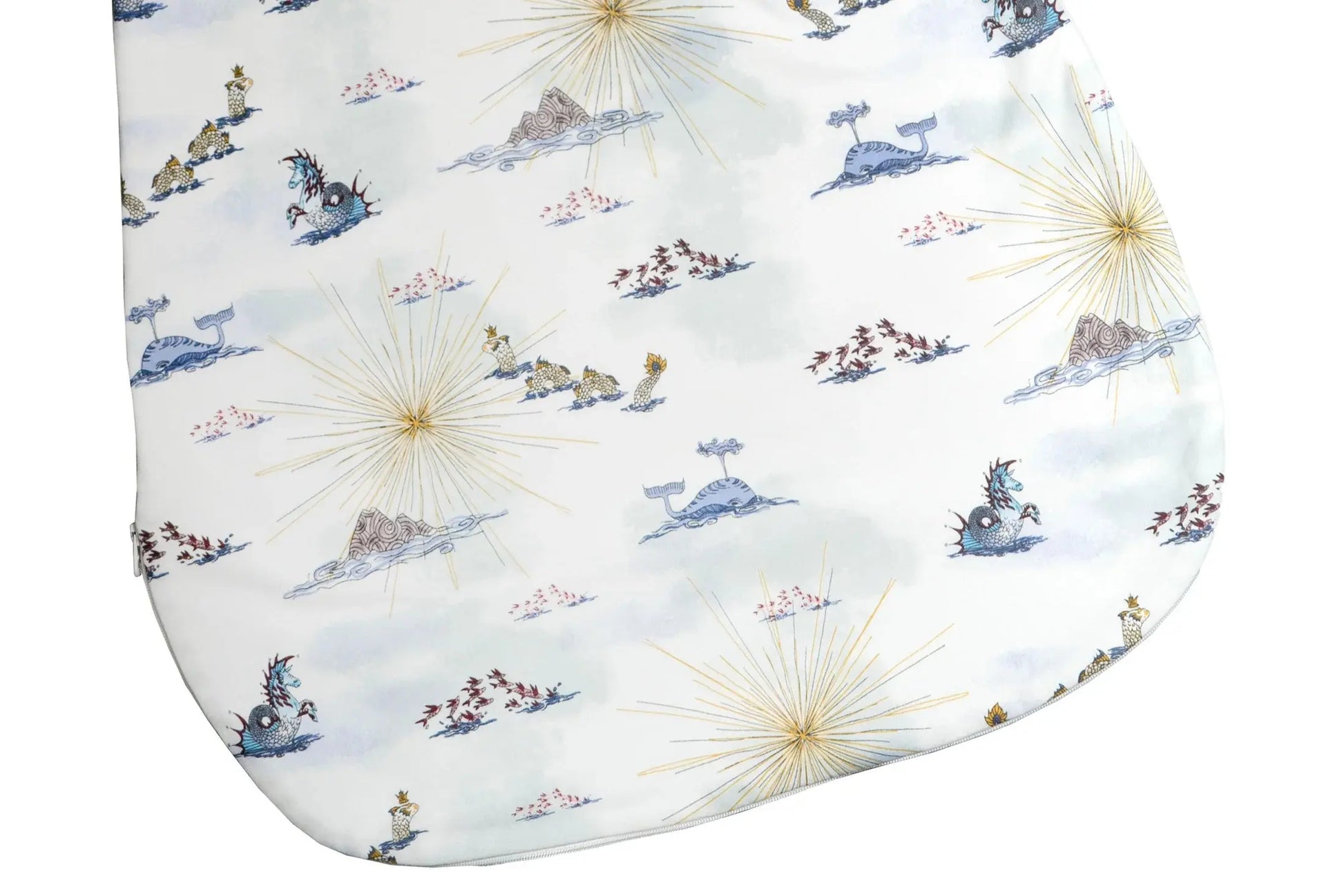 Nest Designs Organic Cotton Removable Long Sleeve Sleep Bag 1.0 Tog Ocean Wonders