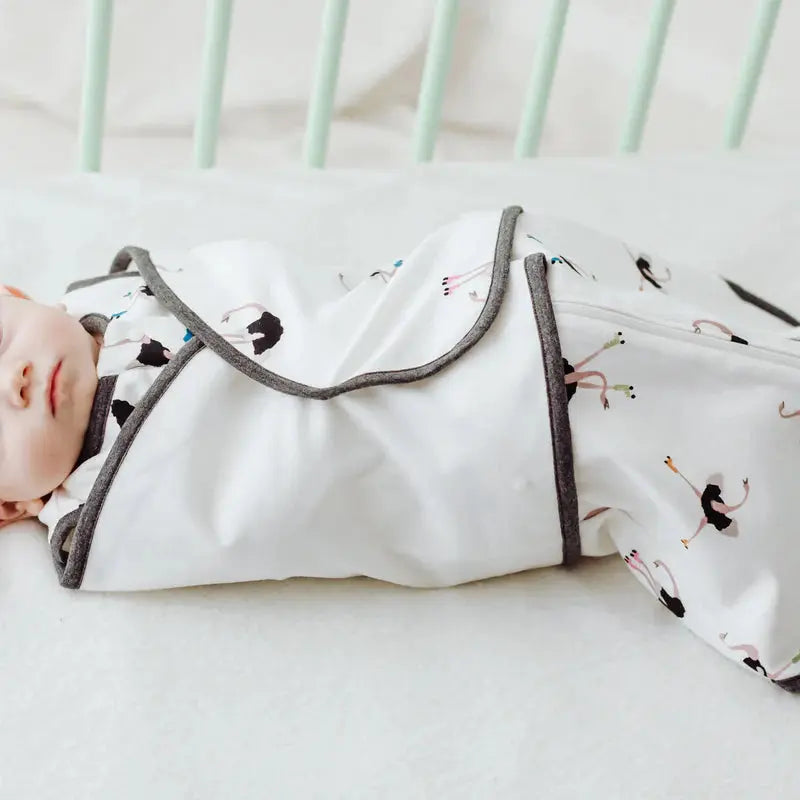 NEST DESIGNS ORGANIC COTTON SWADDLE SLEEP BAG 1.0 TOG LET'S ROLL(0-6M) - baby enRoute