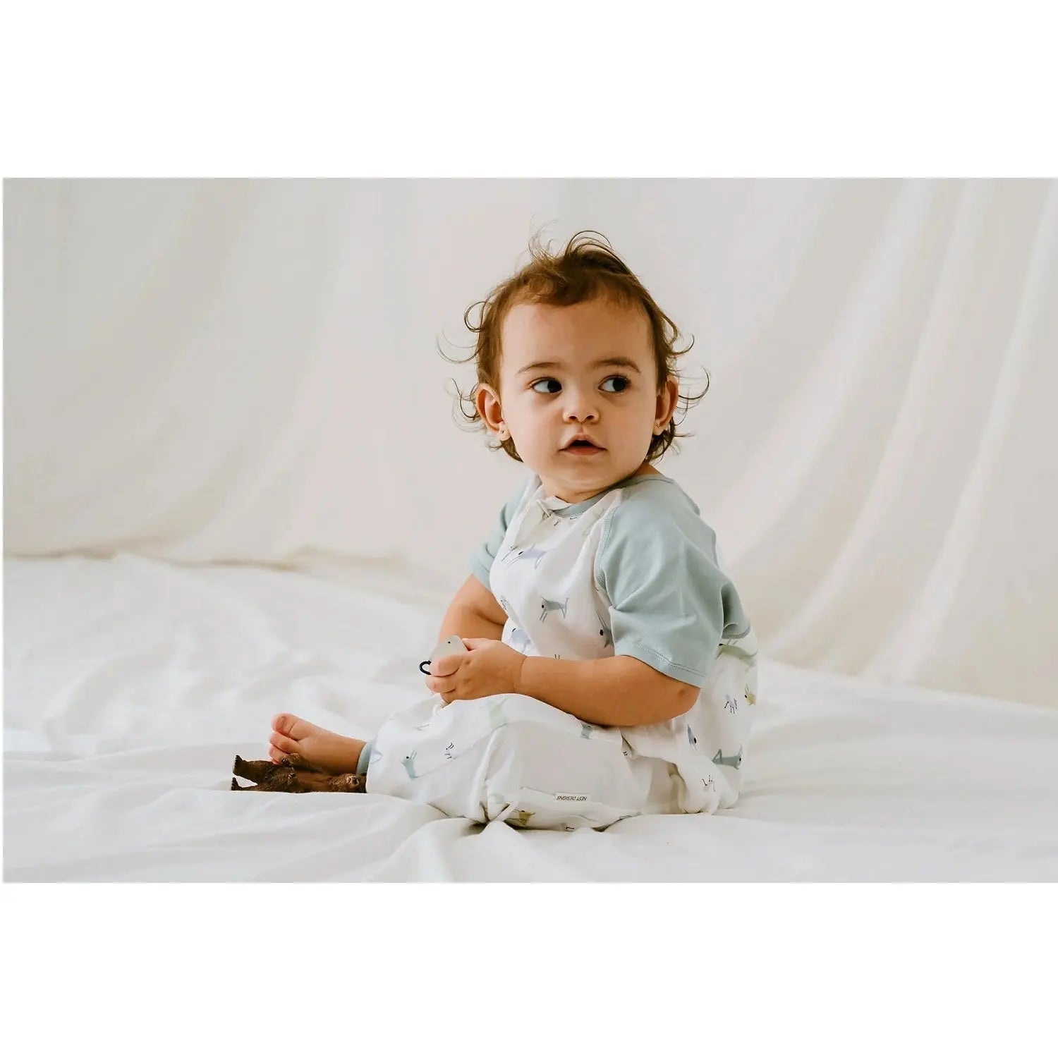 Nest Designs Raglan Bamboo Pima Short Sleeve Sleep Suit 0.6 Tog The Ant & The Grasshopper