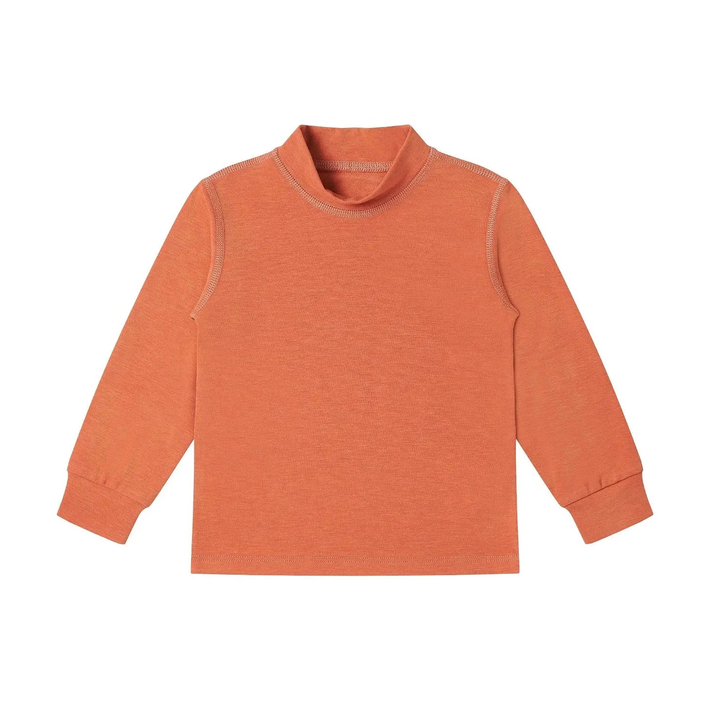 NEST DESIGNS TANBOOCEL MOCK NECK LONG SLEEVE SHIRT PANTONE APRICOT ORANGE - baby enRoute