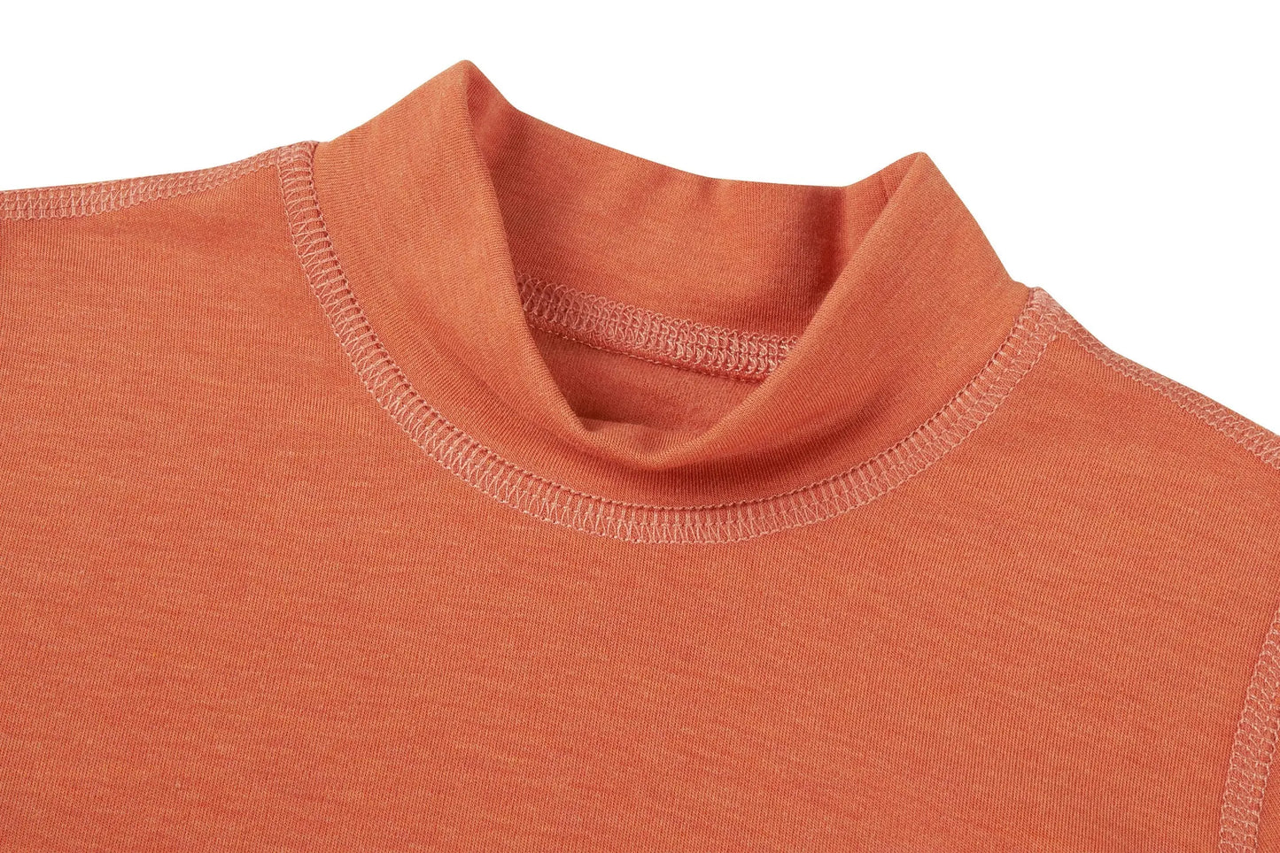 NEST DESIGNS TANBOOCEL MOCK NECK LONG SLEEVE SHIRT- PANTONE APRICOT ORANGE - baby enRoute