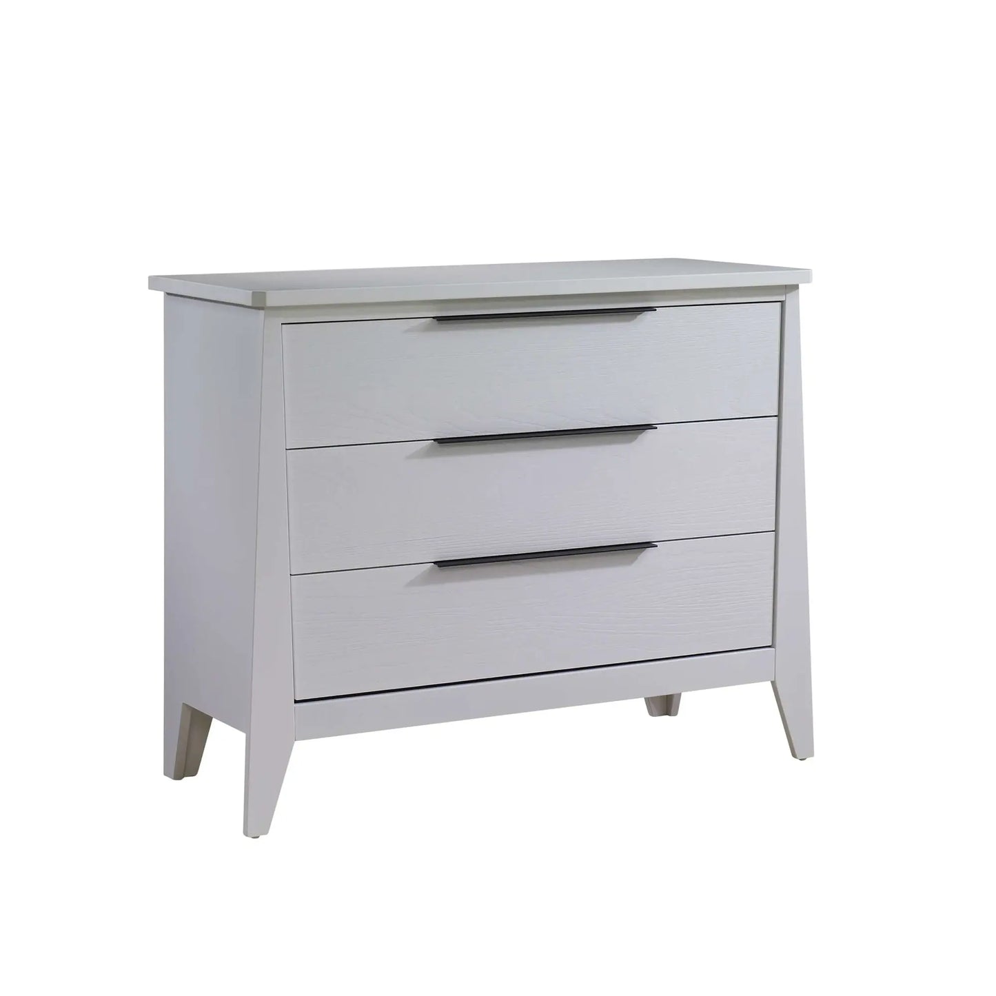 Nest Flexx premium 3-drawer xl dresser, white finish with black handles
