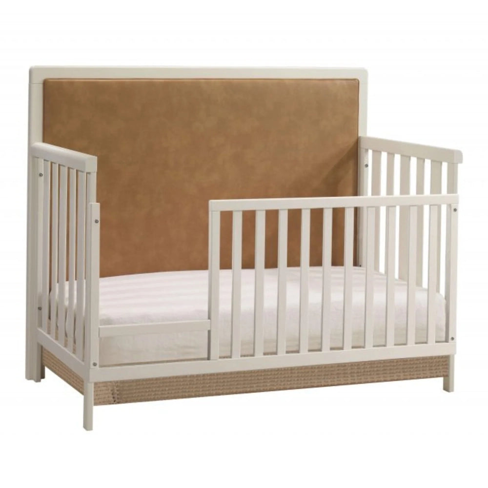 Natart Kyoto 5 In 1 Convertible Crib With Upholstered Panel Leather