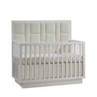Natart Signature Series Como 4 In 1 Convertible Crib With Geometric Upholstered Panel