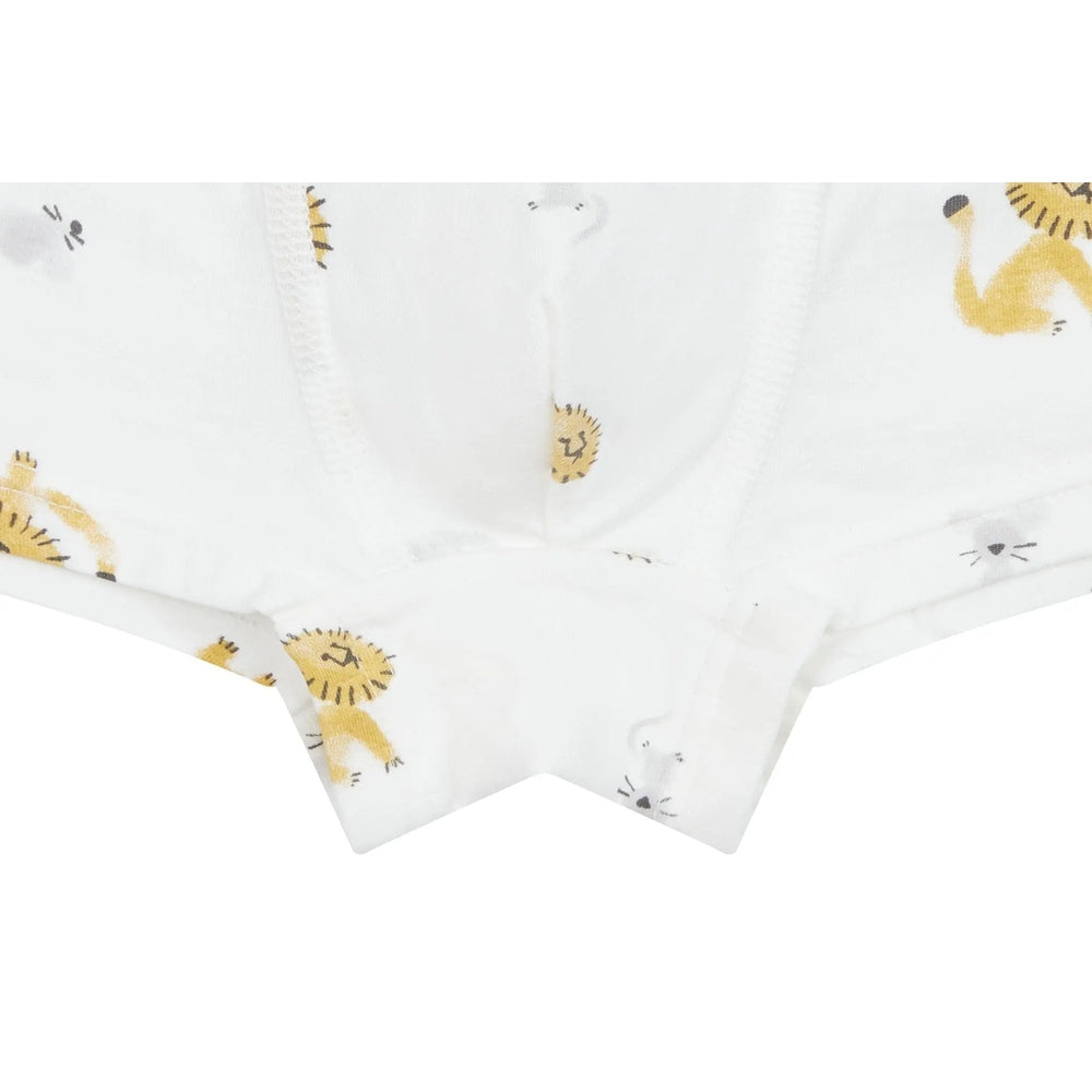 Nest Design Bamboo Boys Boxer Briefs Underwear (2 Pack) Lion & Goose