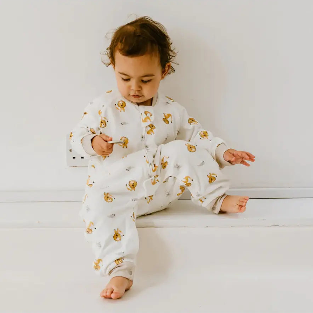 Nest Designs Avocado Bamboo Long Sleeve Footed Sleep Bag 1.0 Tog The Lion & The Mouse