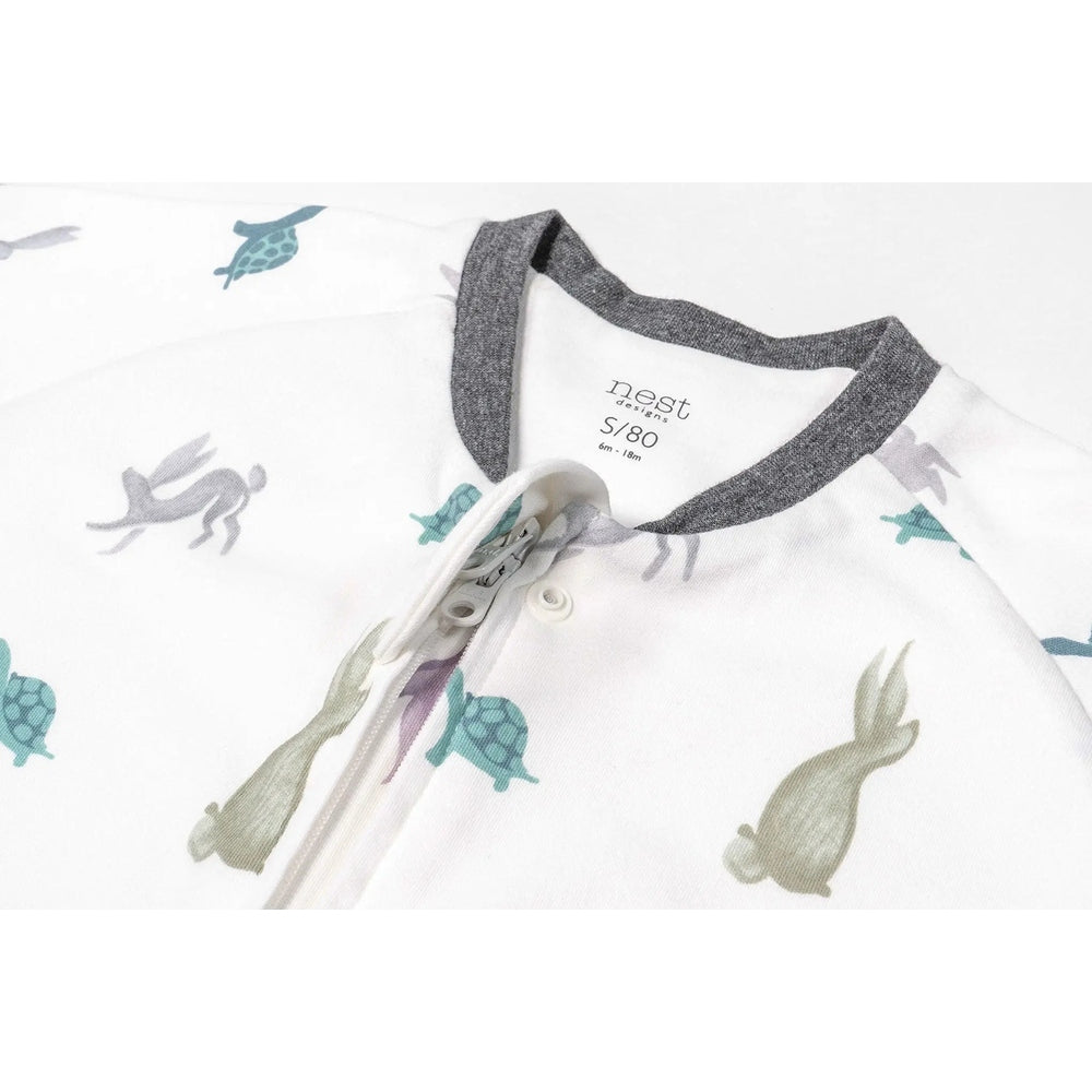 Nest Designs Avocado Bamboo Long Sleeve Footed Sleep Bag 1.0 Tog The Tortoise & The Hare