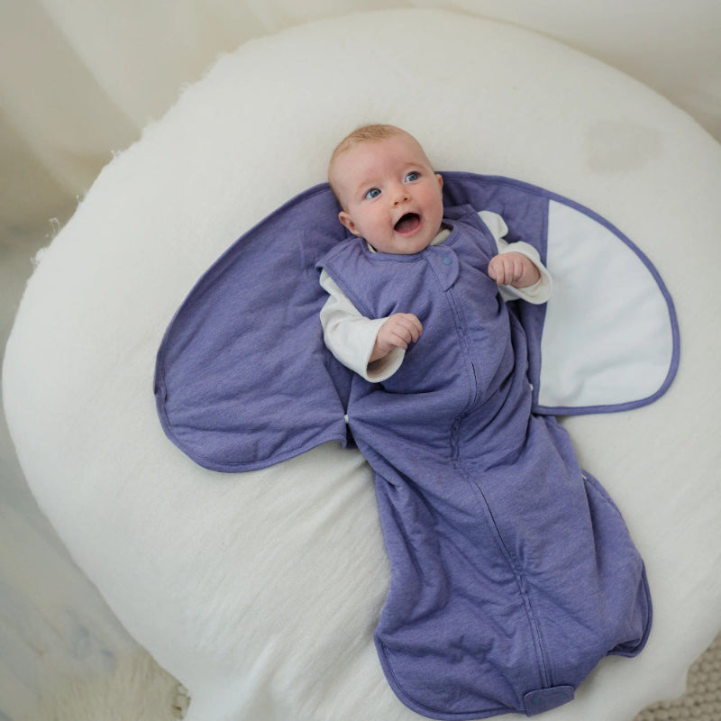 Nest Designs Avocado Bamboo Swaddle Sleep Bag 1.0 Tog Twilight Purple
