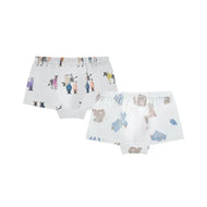 Nest Designs Bamboo Boys Boxer Briefs Underwear (2 Pack) Serengeti