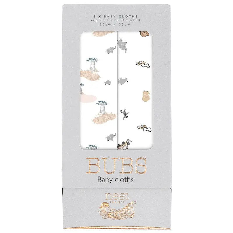Nest Designs Bamboo Bubs Baby Washcloth Set (6 Pack)