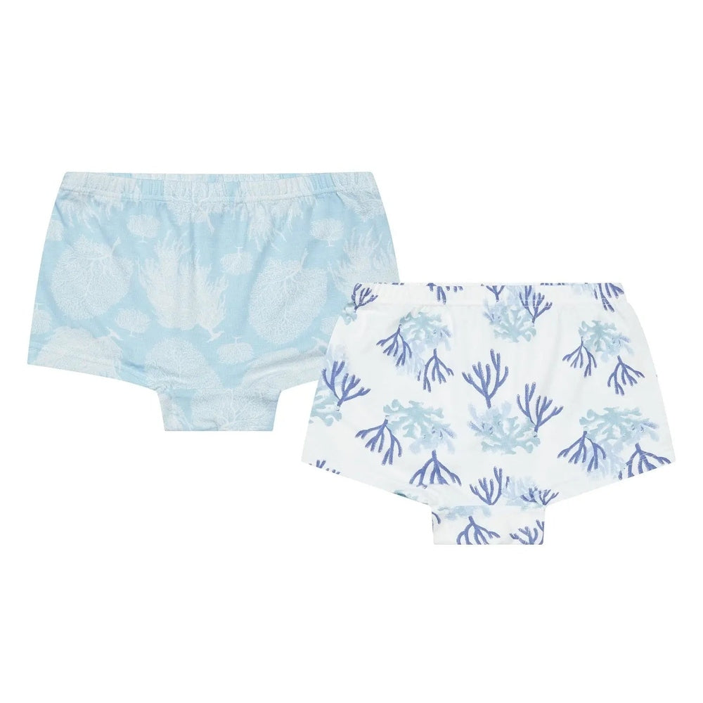Nest Designs Bamboo Girls Short Underwear (2 Pack) Coralife