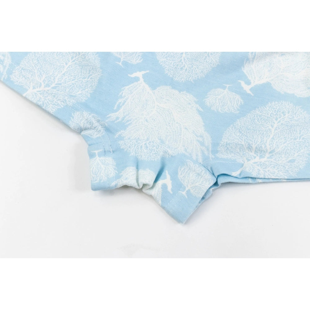 Nest Designs Bamboo Girls Short Underwear 2-pack in Coralife blue, with elastic waistband