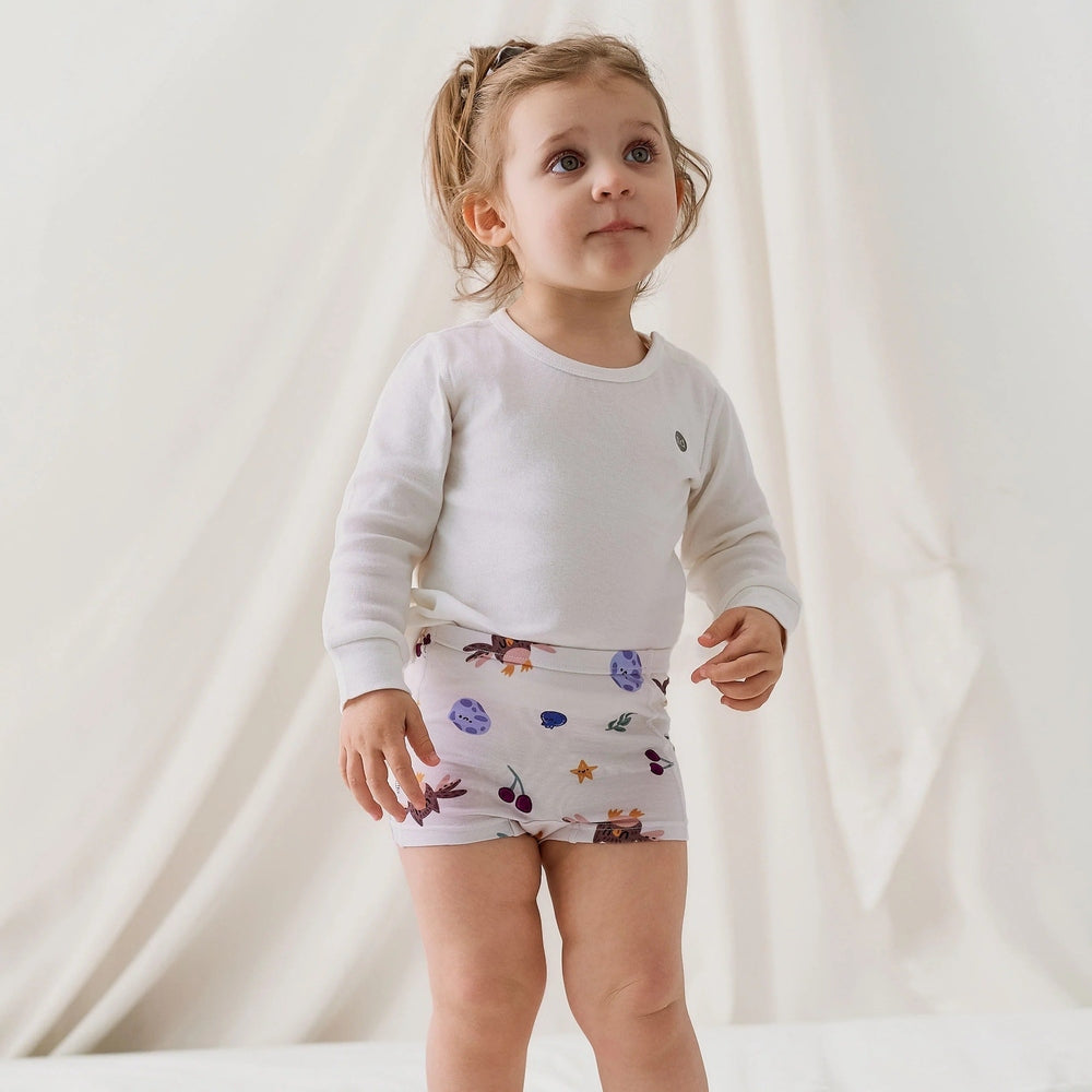 Nest Designs Bamboo Jersey Girls Boy Short Underwear 2 Pack Fall Magic