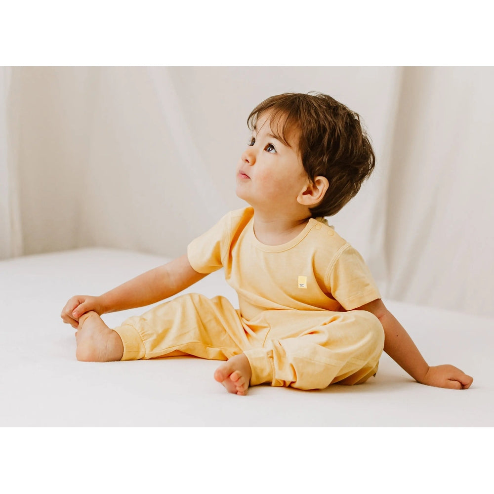 Nest Designs Bamboo Jersey Short Sleeve T-Shirt Pantone Sunset Gold