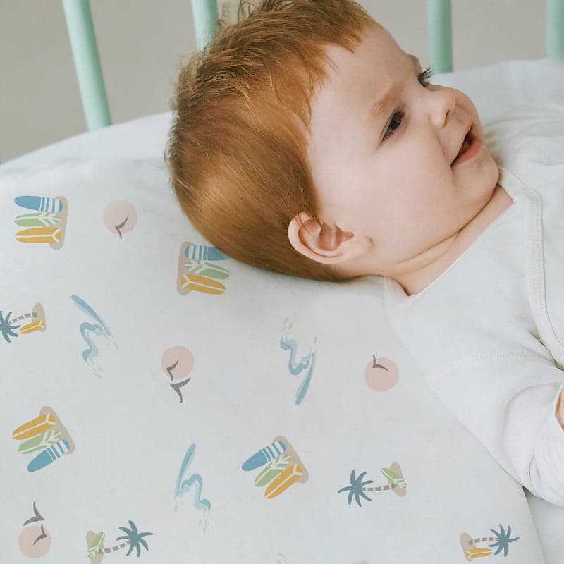 Nest Designs Bamboo Jersey Toddler Pillow With Pillowcase Pastel Waves