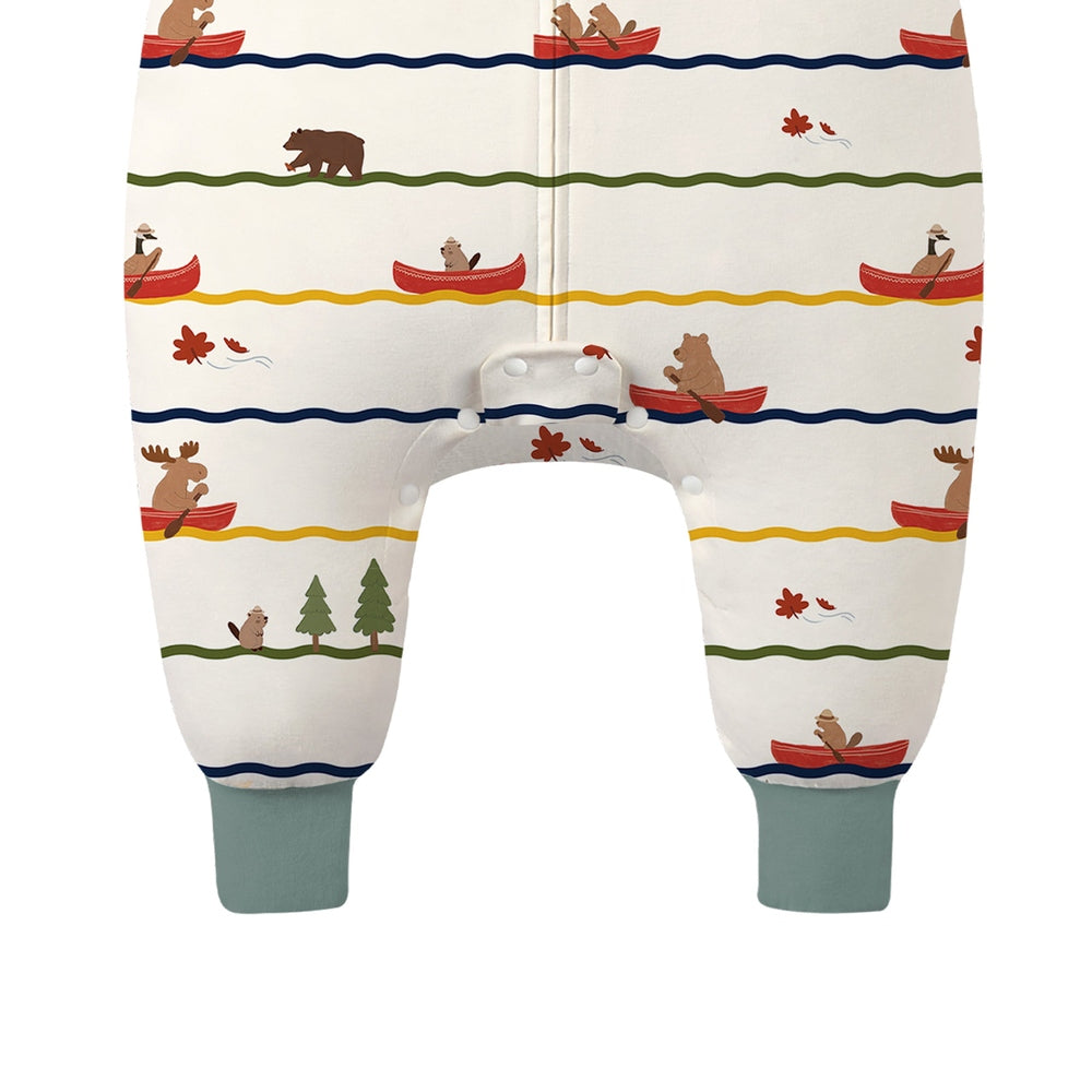 Nest Designs Bamboo Long Sleeve Footed Sleep Bag 1.0 Tog  Canoe Do It