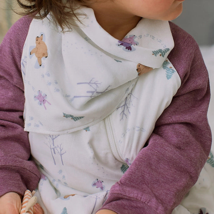 Nest Designs Bamboo Muslin Baby Bandana Bib Snow Angels