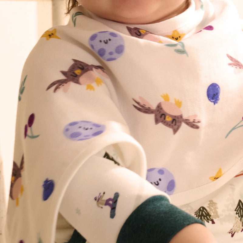 Nest Designs Bamboo Muslin Burp 'n Bib 2 Pack Fall Magic
