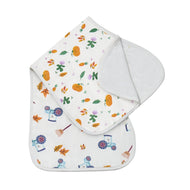 Nest Designs Bamboo Muslin Burp 'n Bib 2 Pack Harvest Time