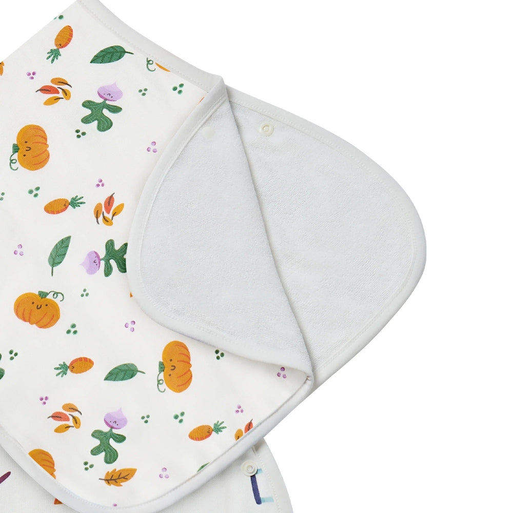 Nest Designs Bamboo Muslin Burp 'n Bib 2 Pack Harvest Time