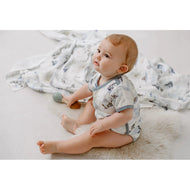 Nest Designs Bamboo Short Sleeve Kimono Onesie Ocean Wonders