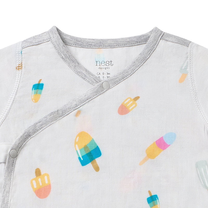 Nest Designs Bamboo Short Sleeve Kimono Onesie Summer Pops