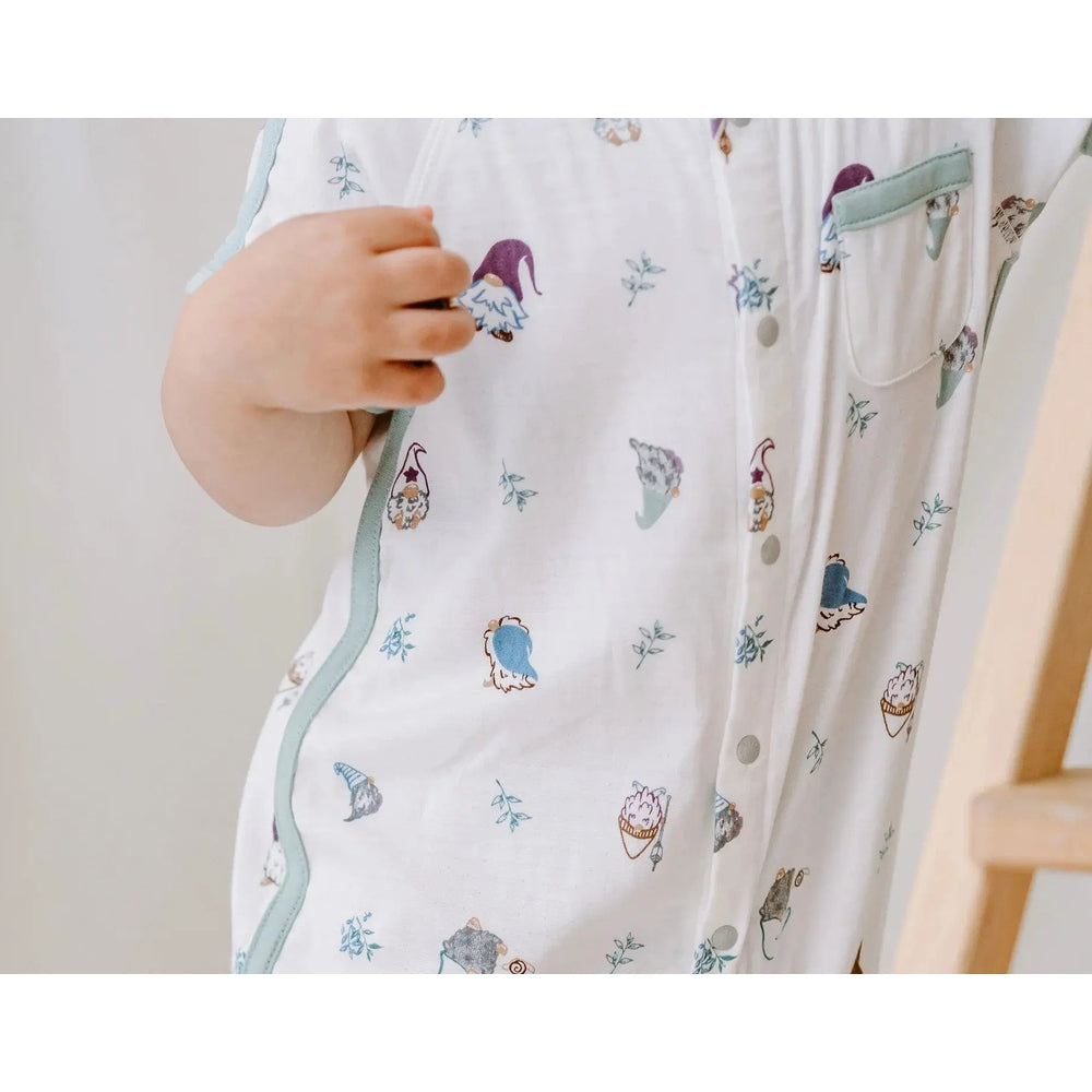 Nest Designs Bamboo Short Sleeve Romper Oh Gnome