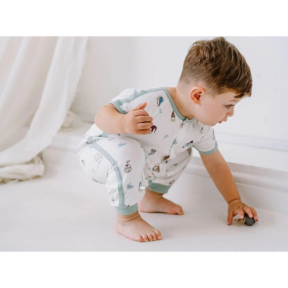 Nest Designs Bamboo Short Sleeve Romper Oh Gnome