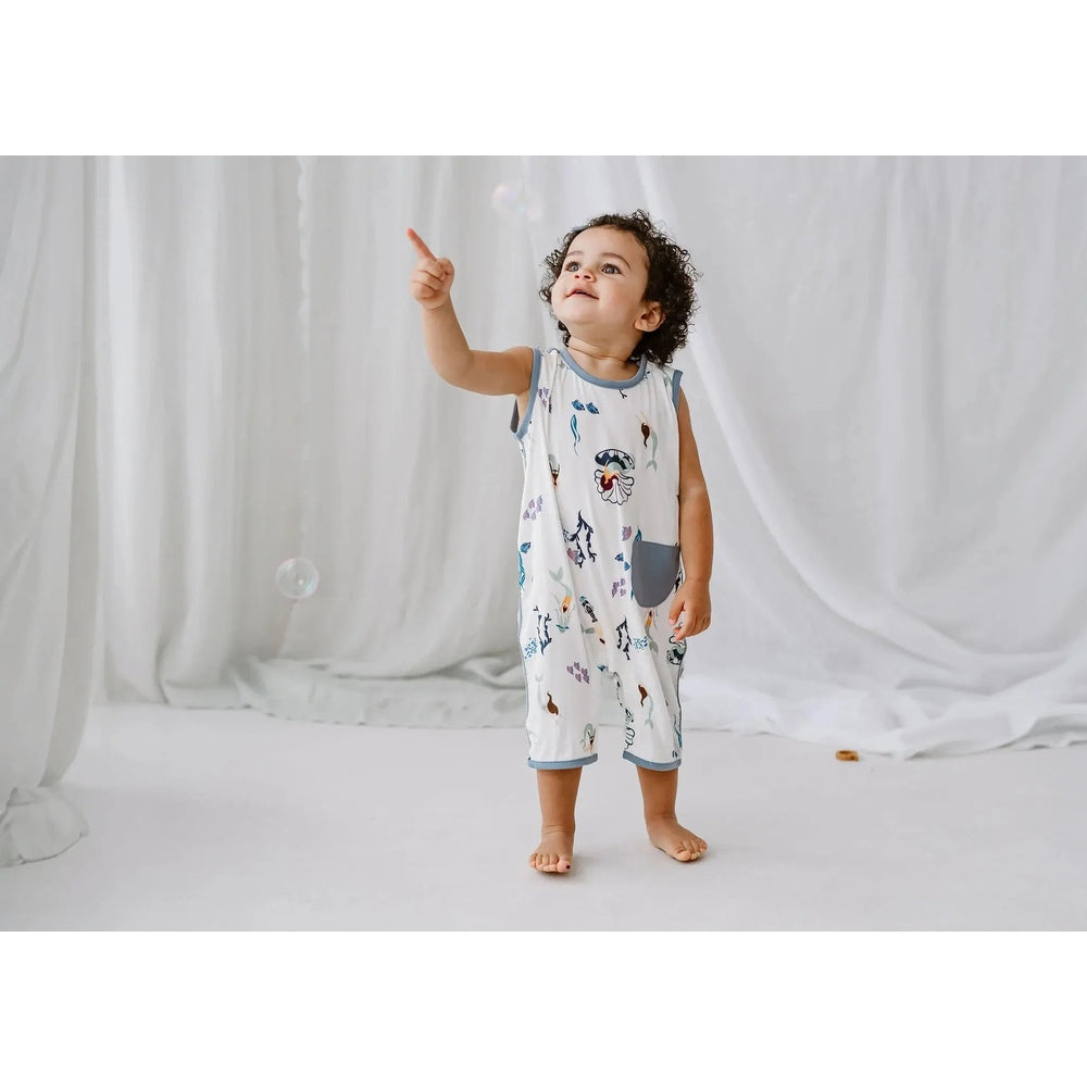 Nest Designs Bamboo Sleeveless Romper Splish Splash