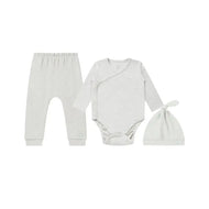 Nest Designs Basics Organic Cotton 3 Piece Baby Gift Set Light Grey